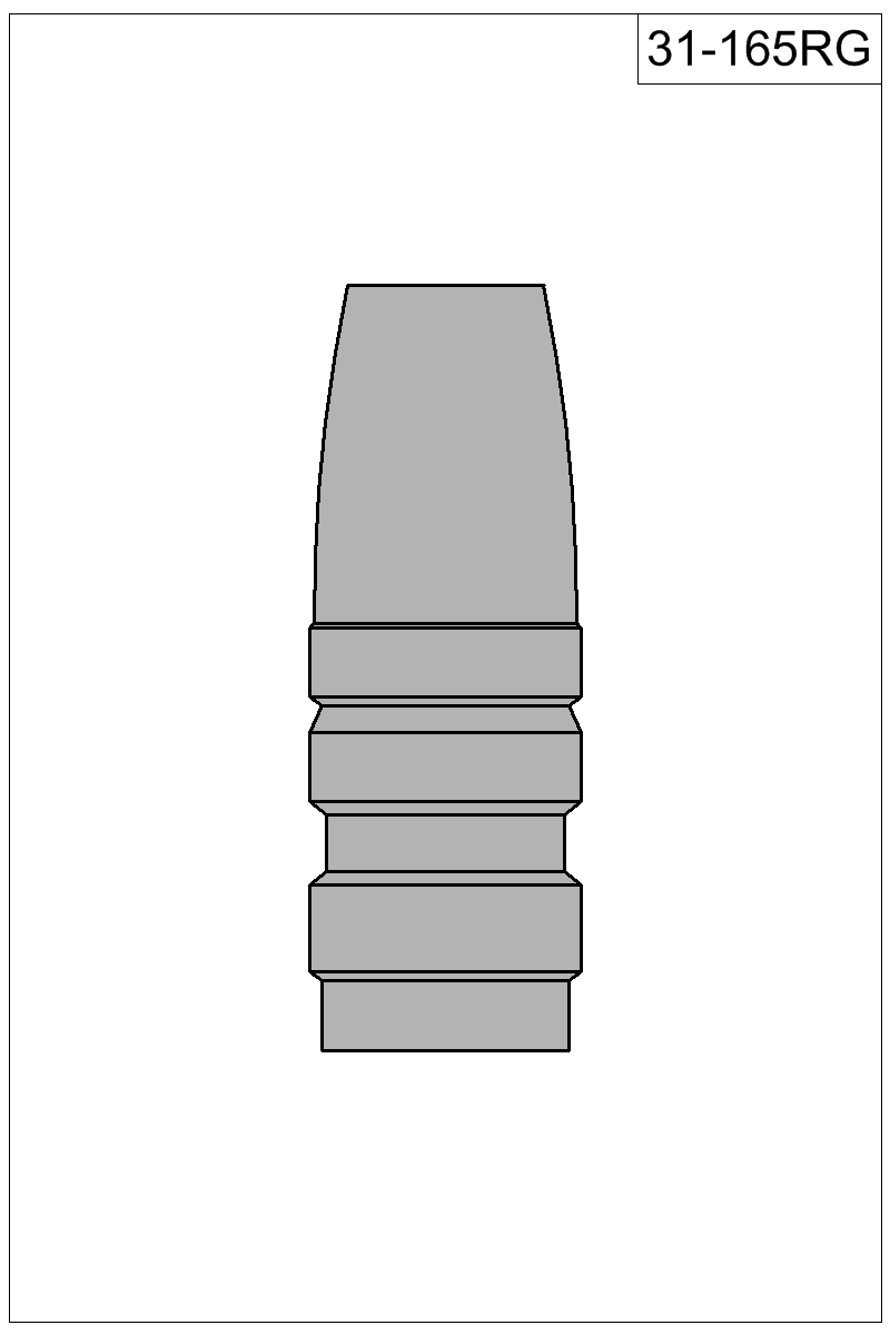 Filled view of bullet 31-165RG
