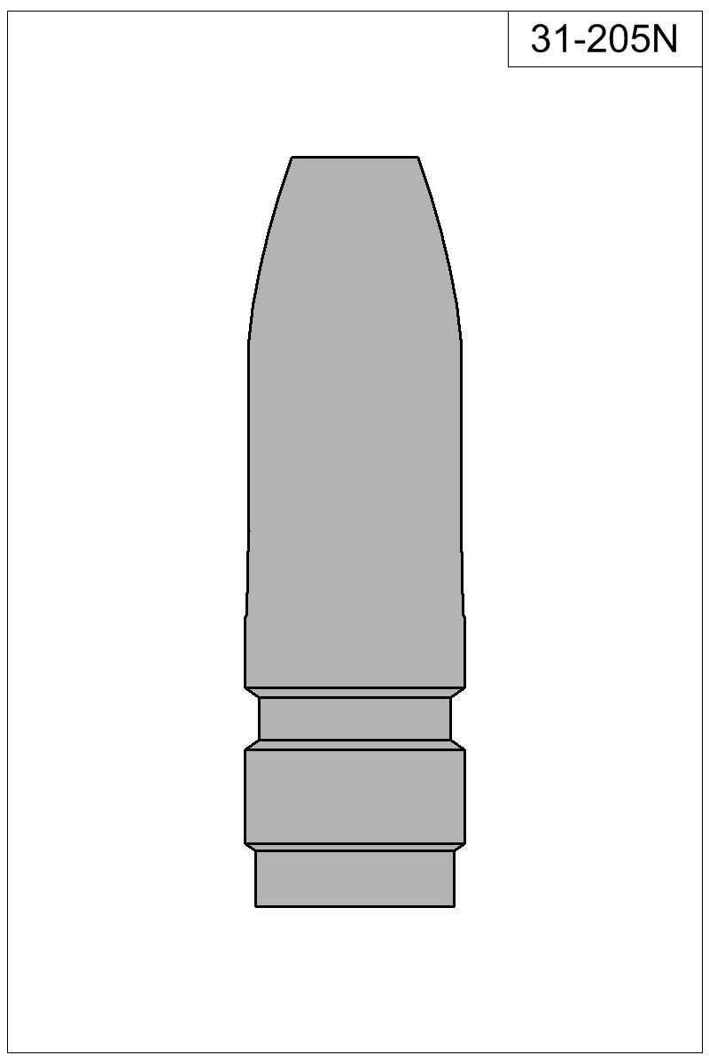 Filled view of bullet 31-205N