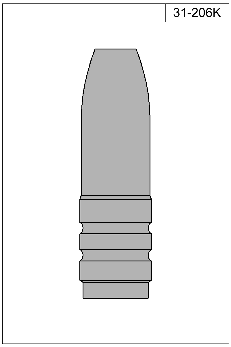 Filled view of bullet 31-206K