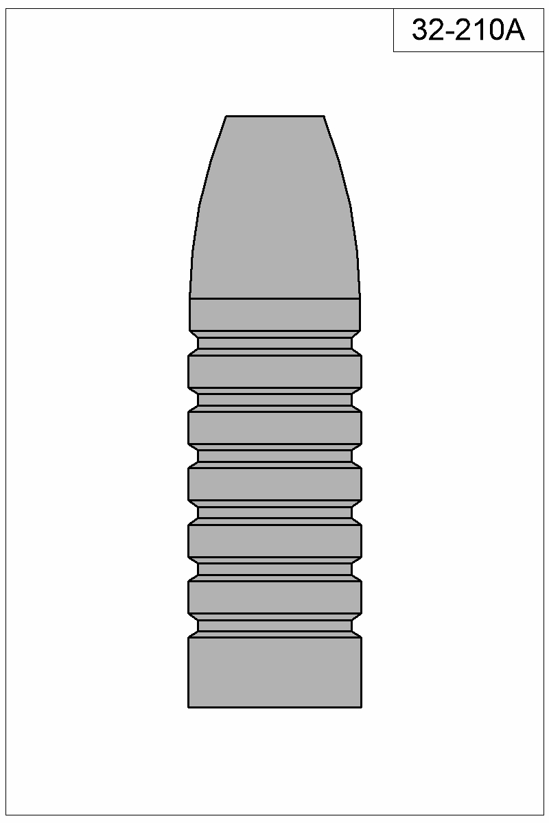 Filled view of bullet 32-210A