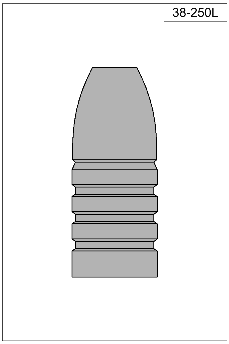 Filled view of bullet 38-250L