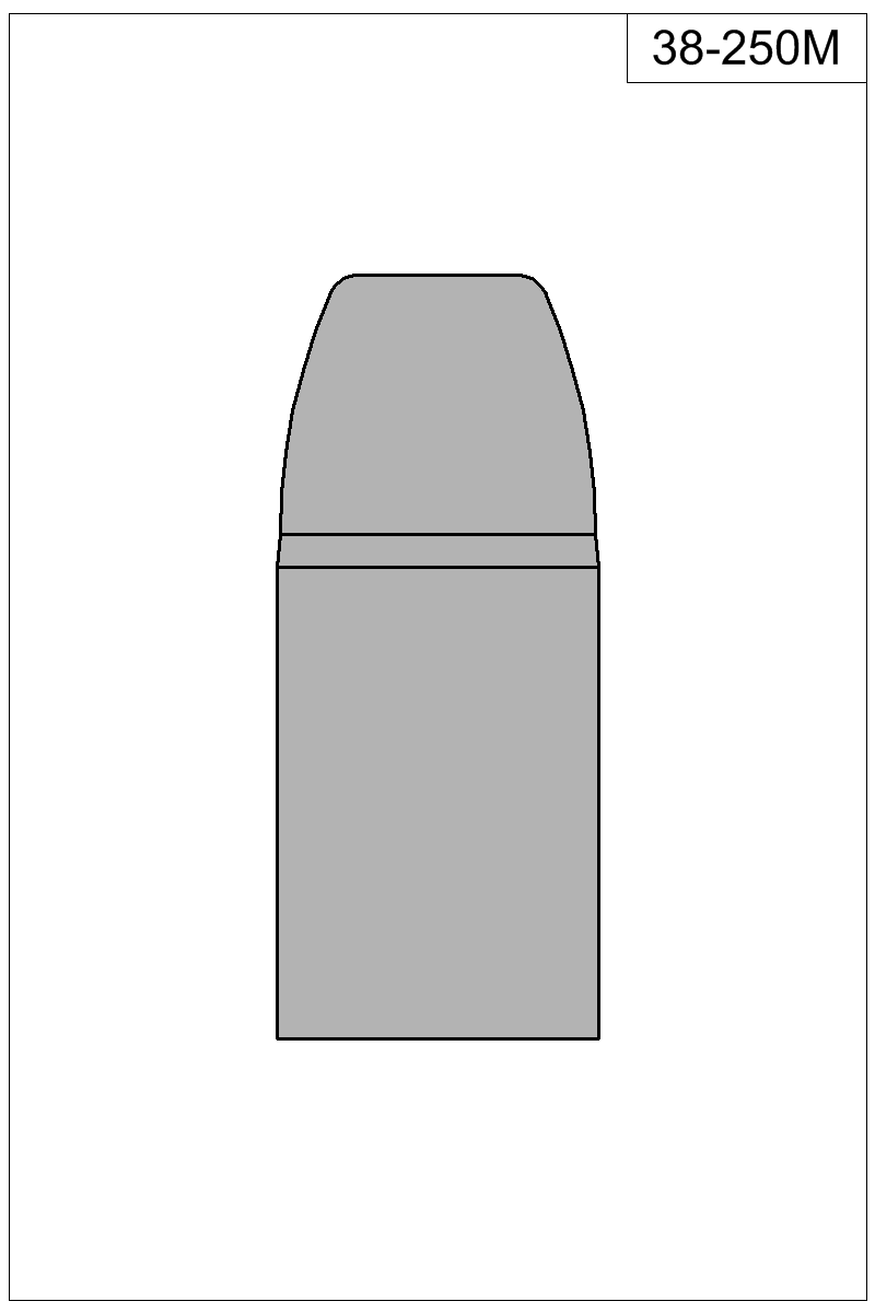 Filled view of bullet 38-250M