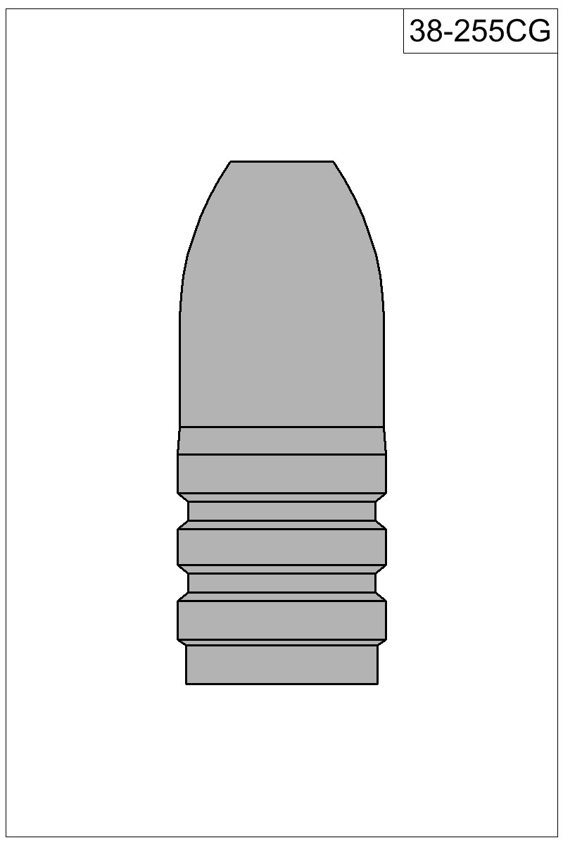 Filled view of bullet 38-255CG