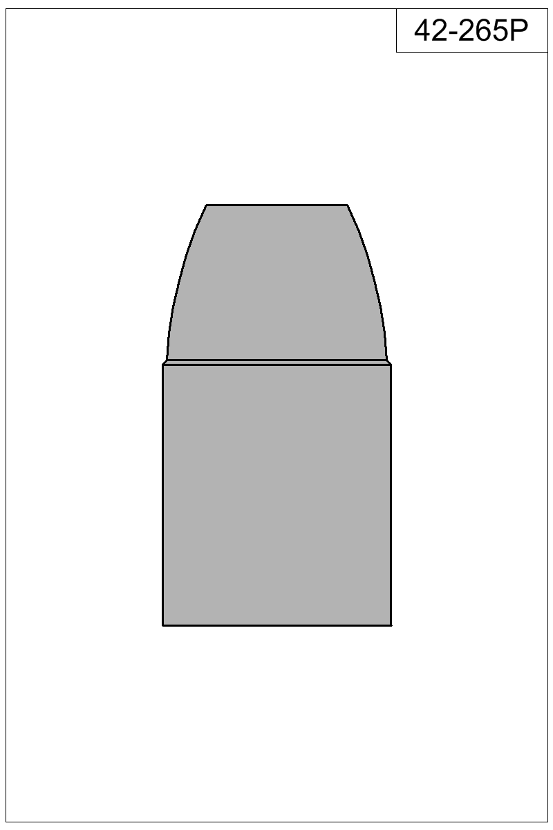 Filled view of bullet 42-265P