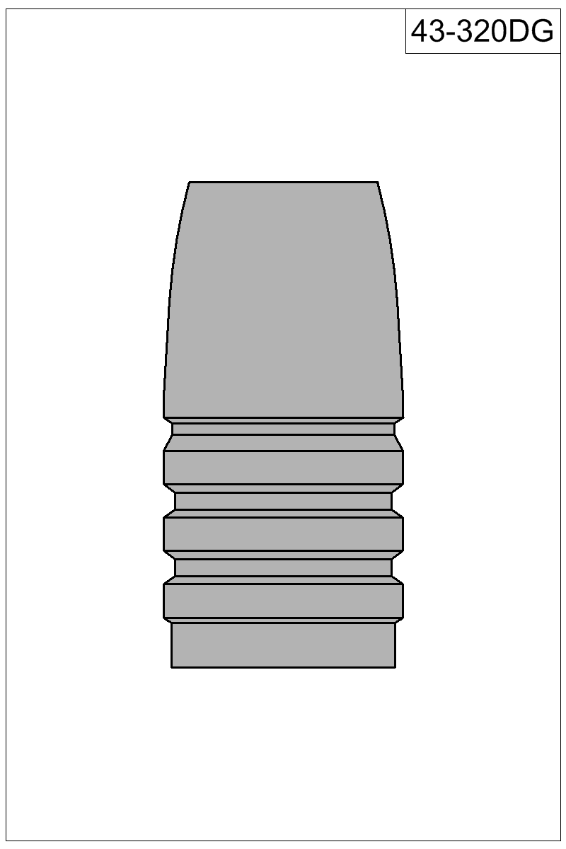 Filled view of bullet 43-320DG