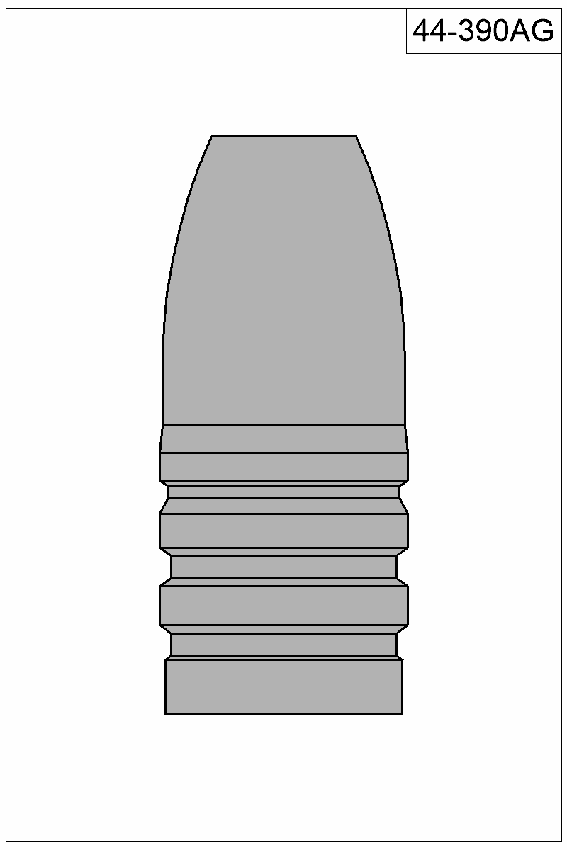 Filled view of bullet 44-390AG