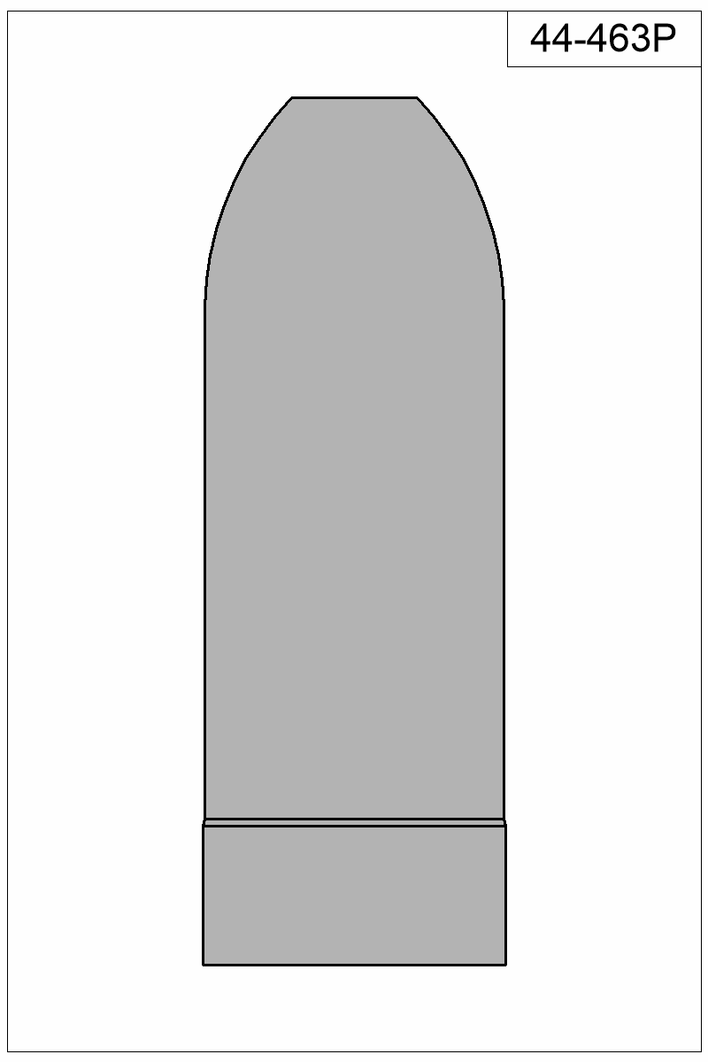 Filled view of bullet 44-463P