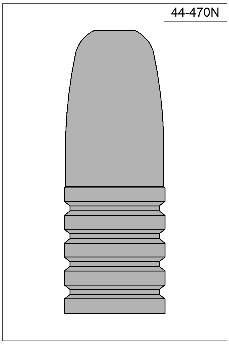 Filled view of bullet 44-470N