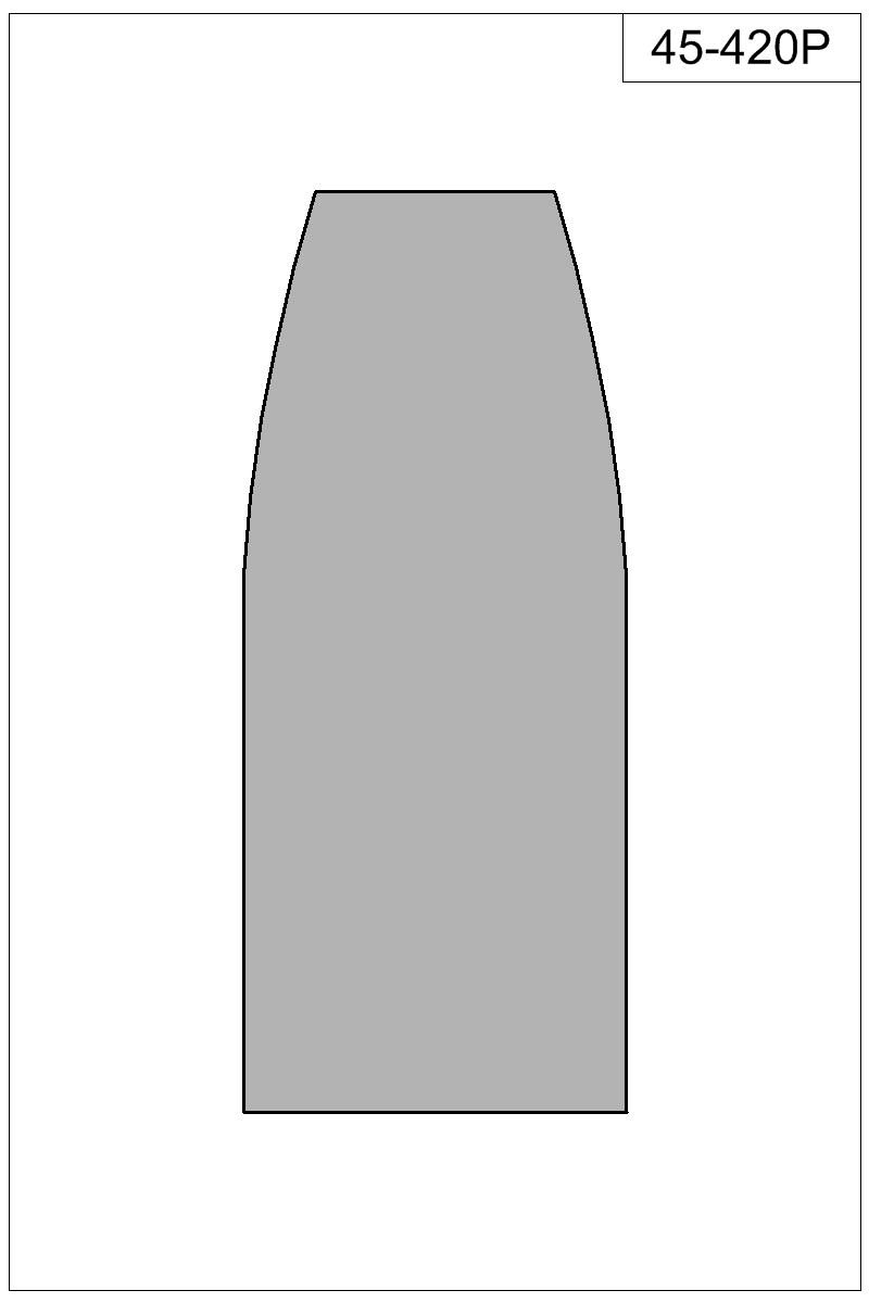 Filled view of bullet 45-420P