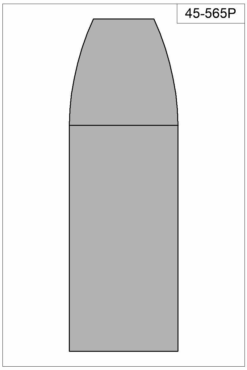 Filled view of bullet 45-565P