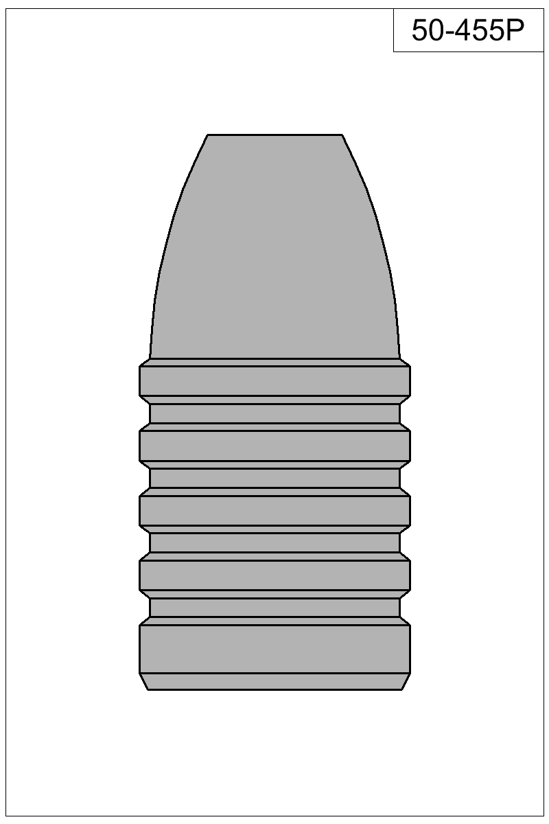 Filled view of bullet 50-455P