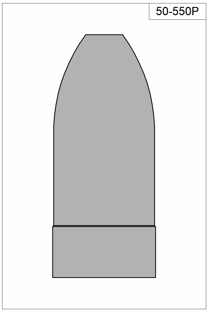 Filled view of bullet 50-550P