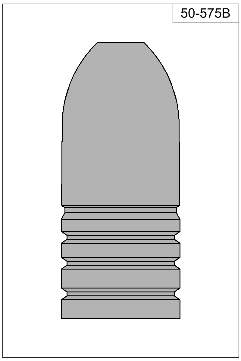 Filled view of bullet 50-575B