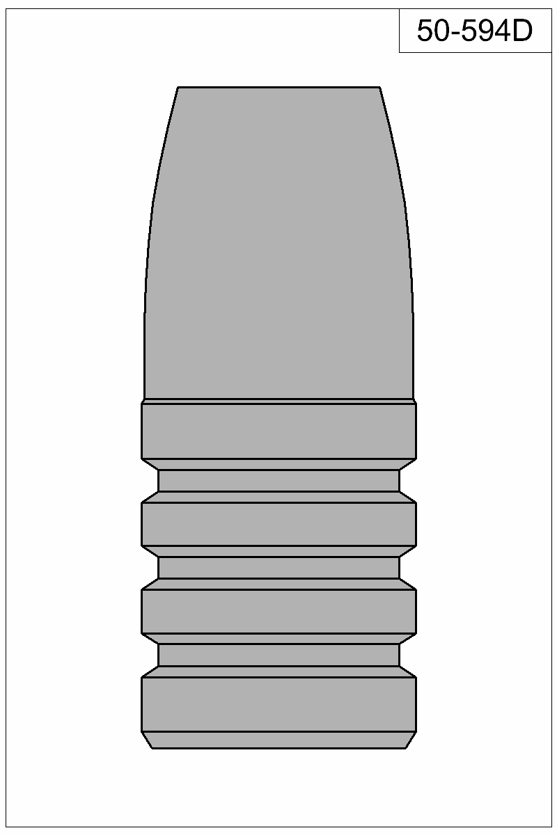 Filled view of bullet 50-594D