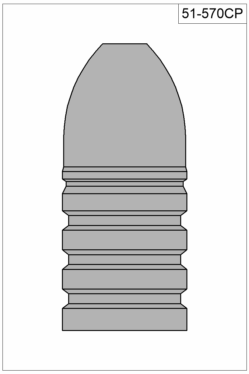 Filled view of bullet 51-570CP