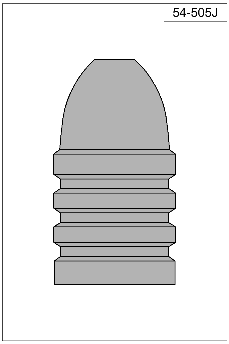 Filled view of bullet 54-505J