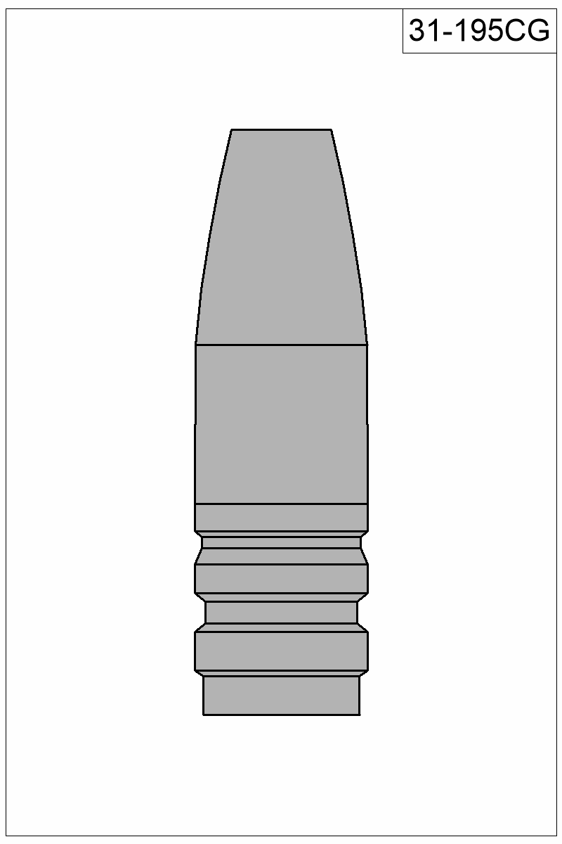 Filled view of bullet 31-195CG