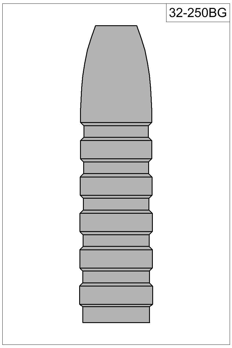 Filled view of bullet 32-250BG