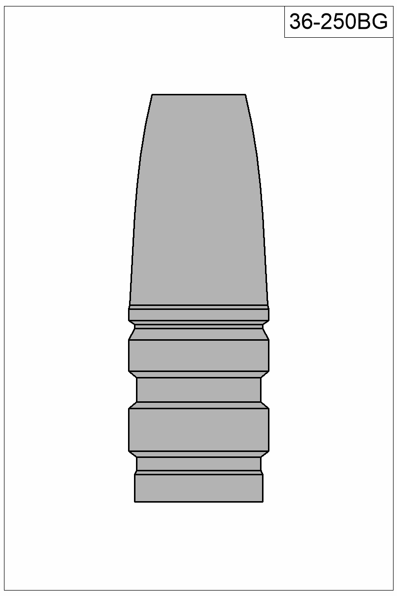 Filled view of bullet 36-250BG