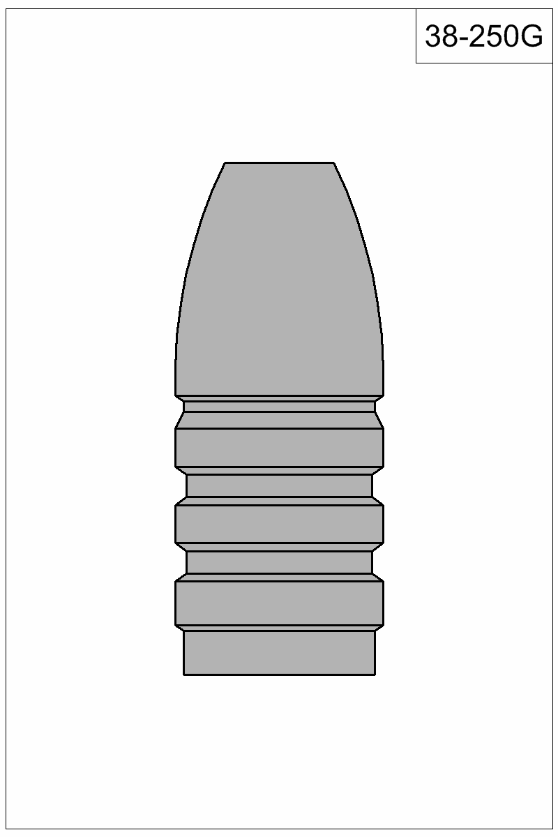 Filled view of bullet 38-250G