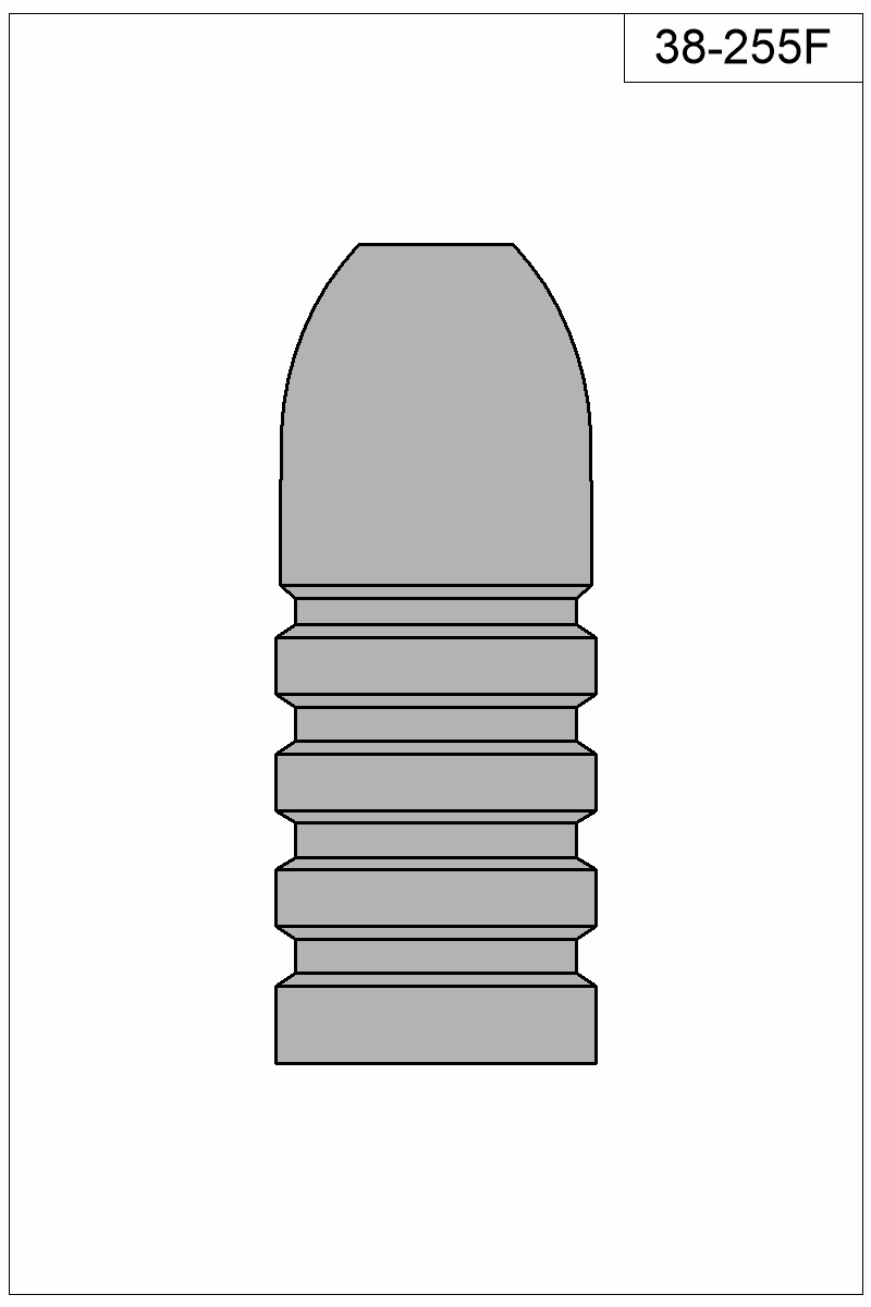 Filled view of bullet 38-255F