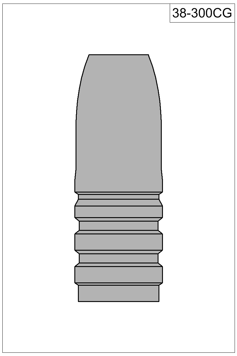 Filled view of bullet 38-300CG