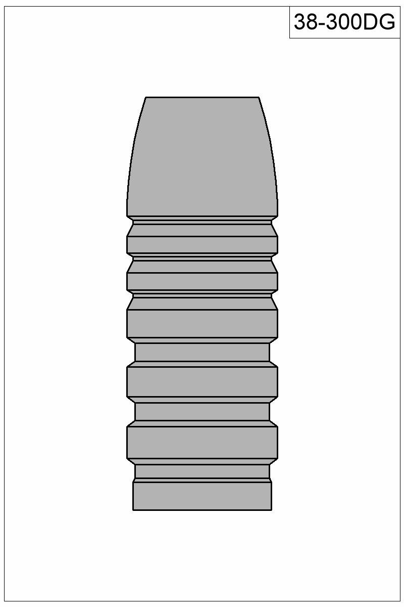 Filled view of bullet 38-300DG