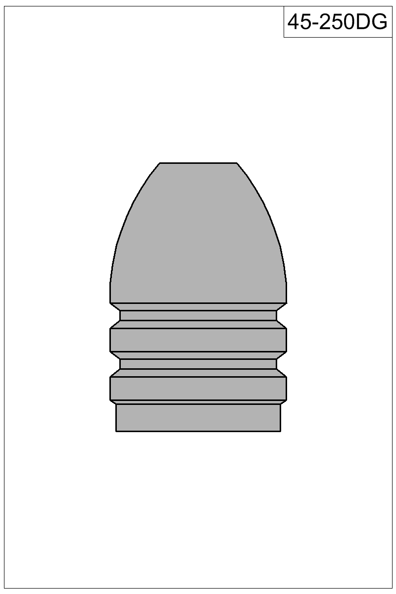 Filled view of bullet 45-250DG
