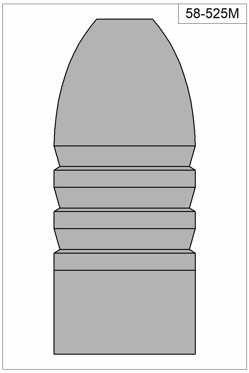 Filled view of bullet 58-525M